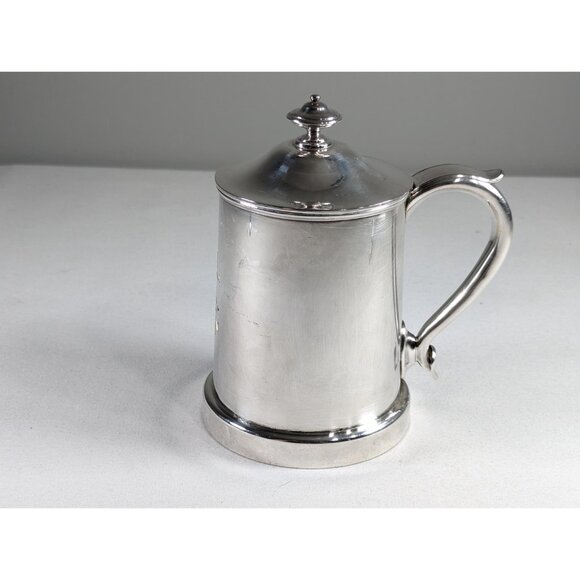 Vintage silver plated Scottish Clan Tankard monogram ACW lidded Tankard, Metal - Picture 3 of 10